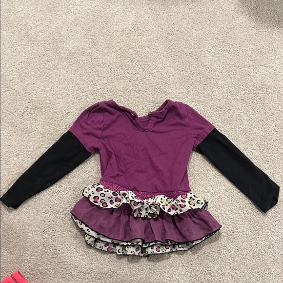 Good🎉 condition BUSTER BROWN Purple Kids Shirt with Black Sleeves-24 months - Picture 4 of 9